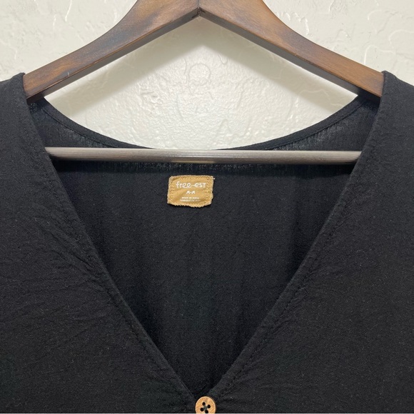 Free People Carson Drop-Waist Romper Linen Blend - Picture 5 of 9